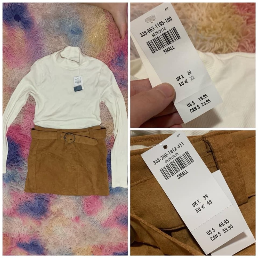 Outfit Set / Hollister Skirt and Shirt / Size Small / Spring and Summer